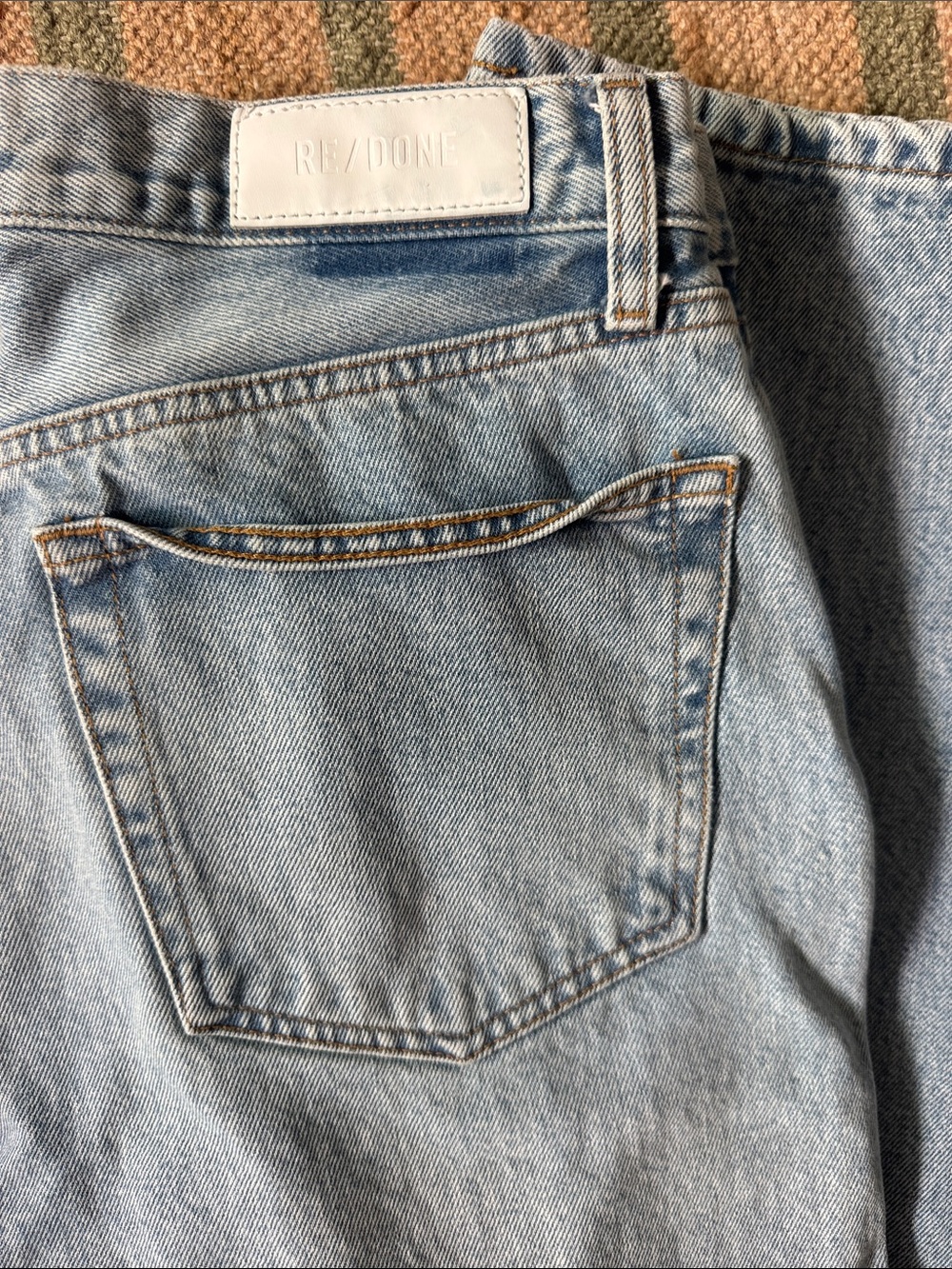 Re/Done Light Blue Back Pocket Denim Jeans